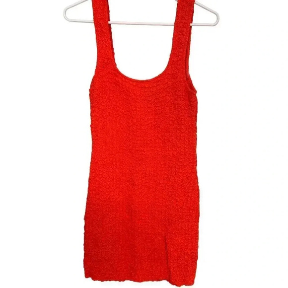 NEW- NWOT Rails Julie Cherry Red Smocked Mini Dress | Size S - Picture 4 of 7